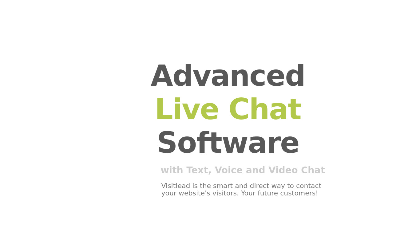 Visitlead Live Chat Landing page