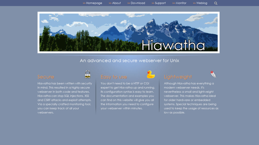 Hiawatha Landing Page