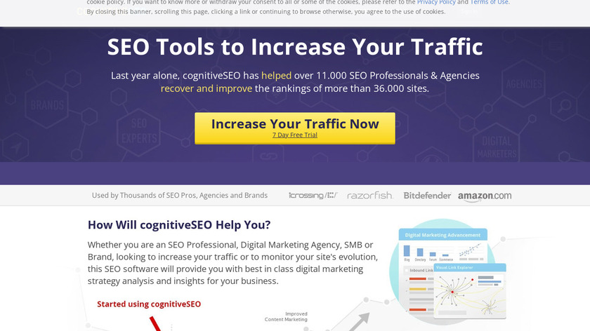 cognitiveSEO Landing Page