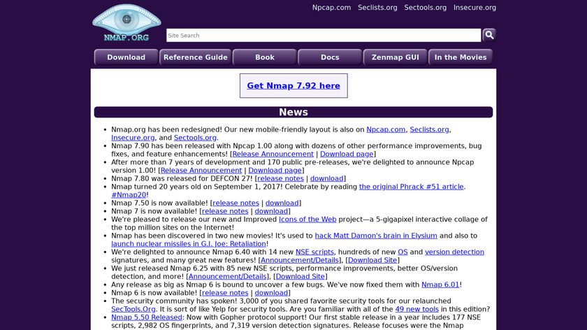 Nmap Landing Page