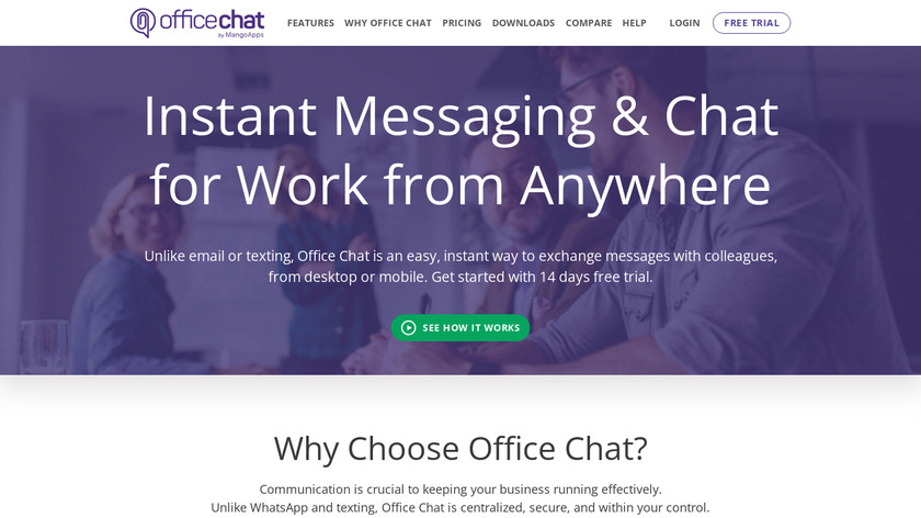 OfficeChat Landing Page