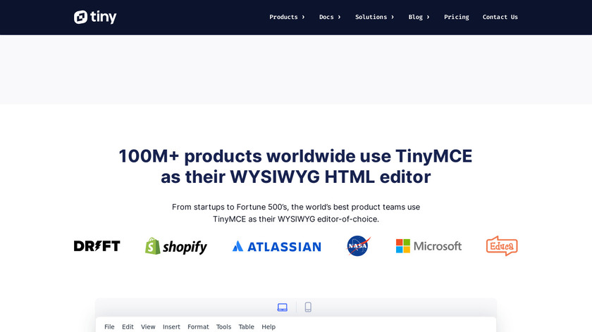 TinyMCE Landing Page