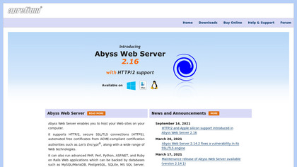 Abyss Webserver image