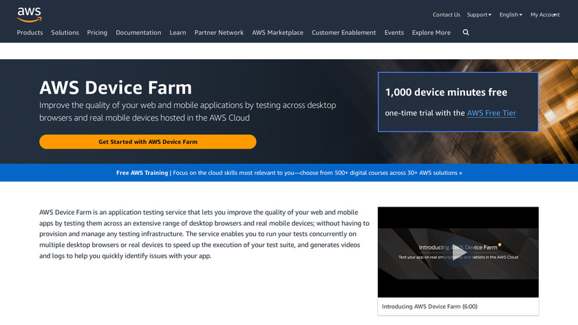 AWS Device Farm screenshot