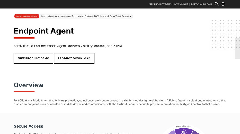 FortiClient Endpoint Protection Landing Page