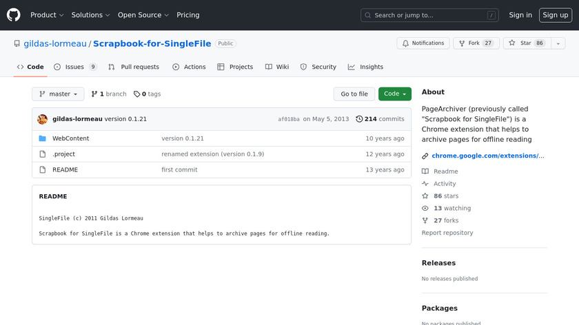 PageArchiver Landing Page