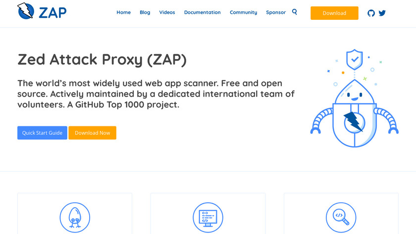 Zed Attack Proxy Landing Page