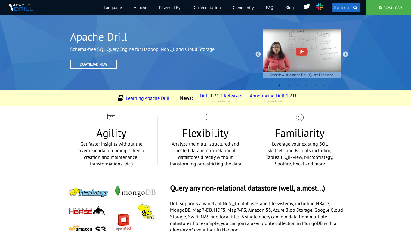 Apache Drill Landing page