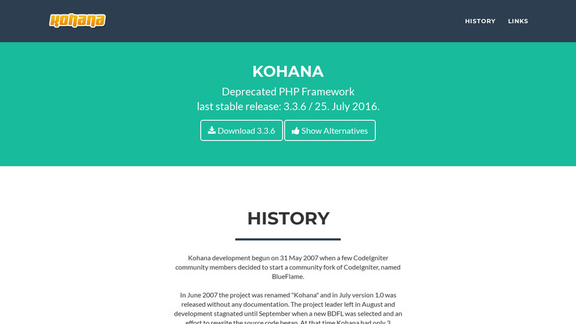 Kohana Landing Page