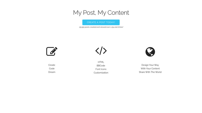 MyPost Landing Page