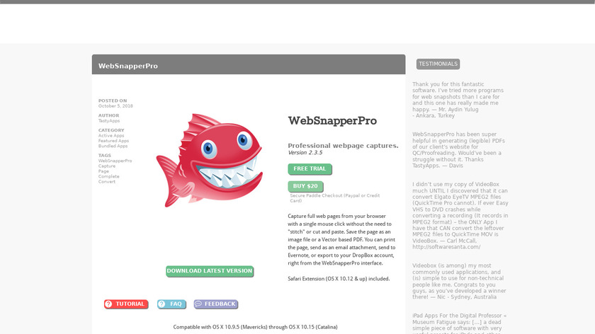 WebSnapperPro Landing Page