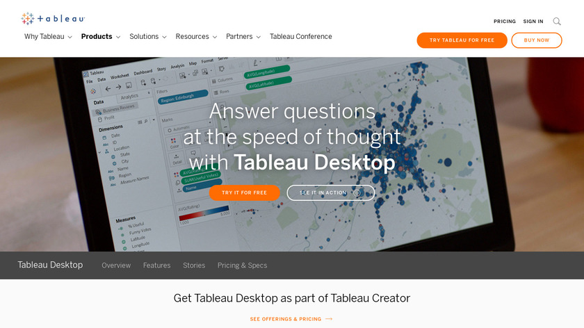 Tableau Desktop Landing Page