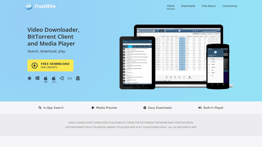 FrostWire Landing Page
