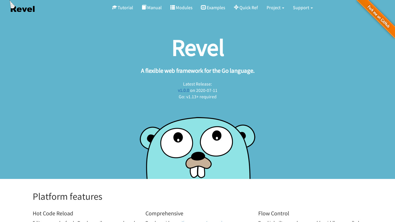 Revel Landing page