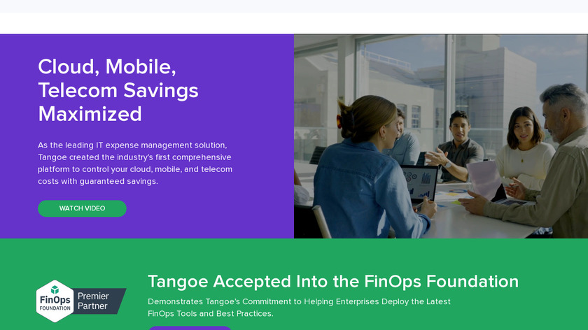 Tangoe Mobile Landing Page