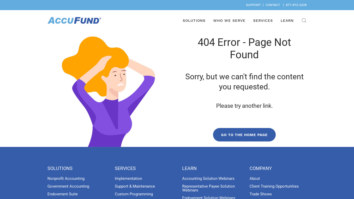 AccuFund for Nonprofits Landing page