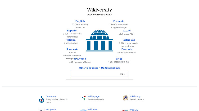 Wikiversity Landing Page