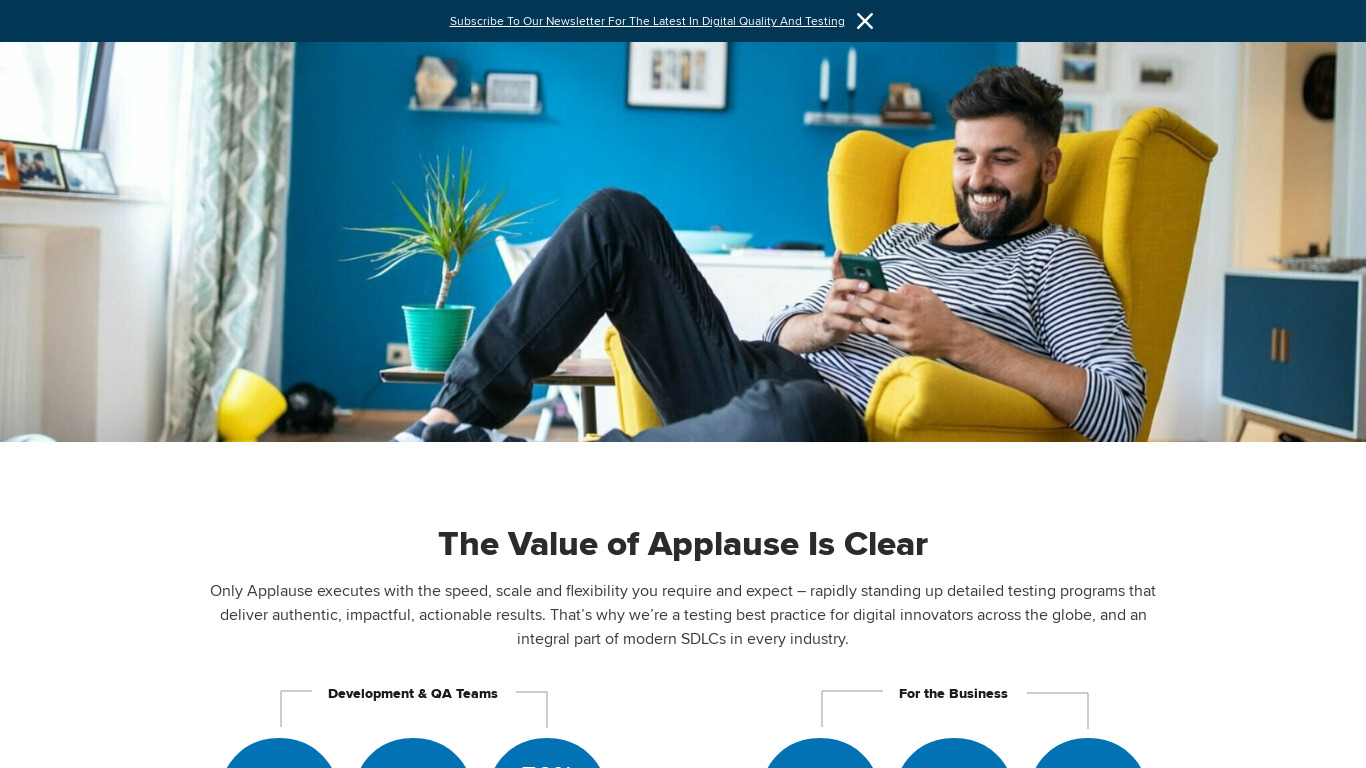 Applause Landing page