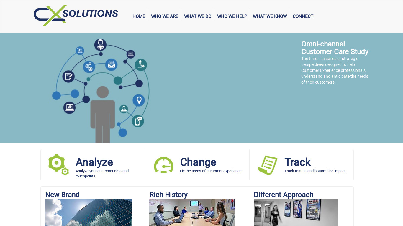 CX Solutions Landing page