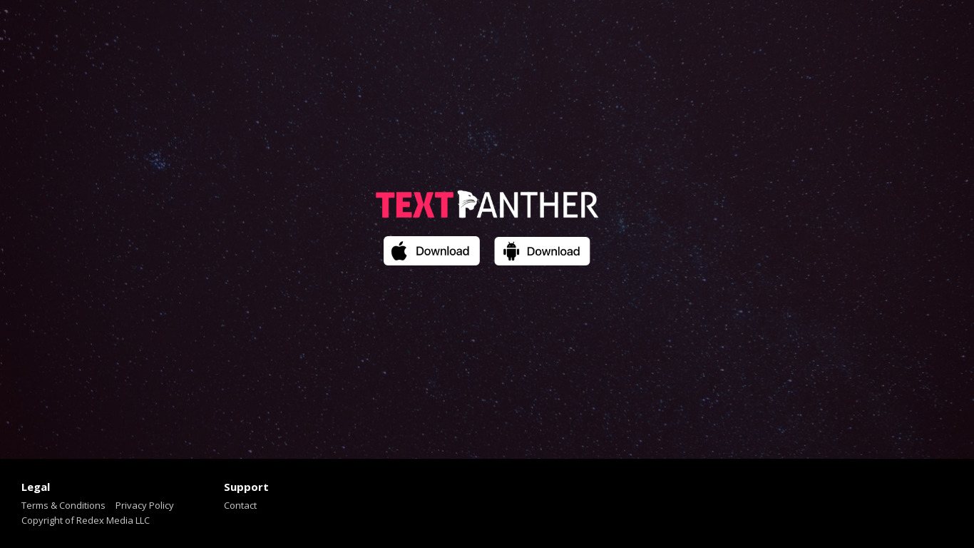 TextPanther Landing page