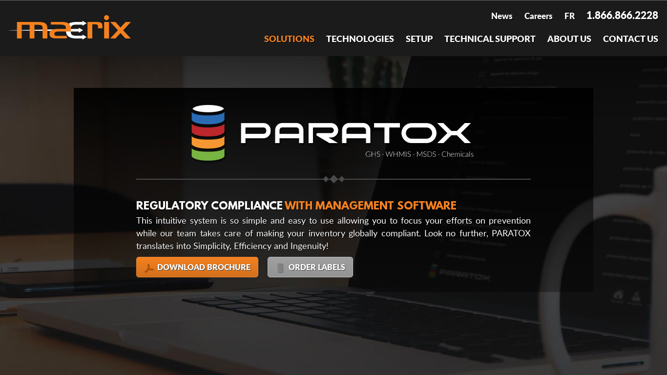 Paratox by Maerix Landing page