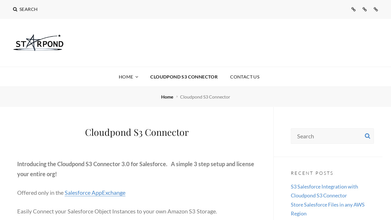 Cloudpond Landing page