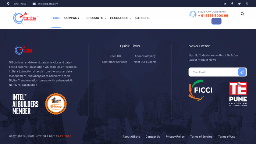 GIBots Landing Page