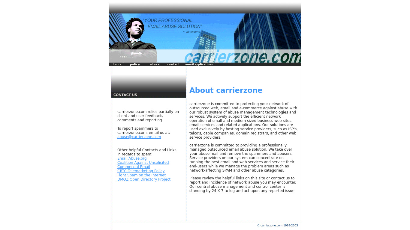 Carrierzone Landing page