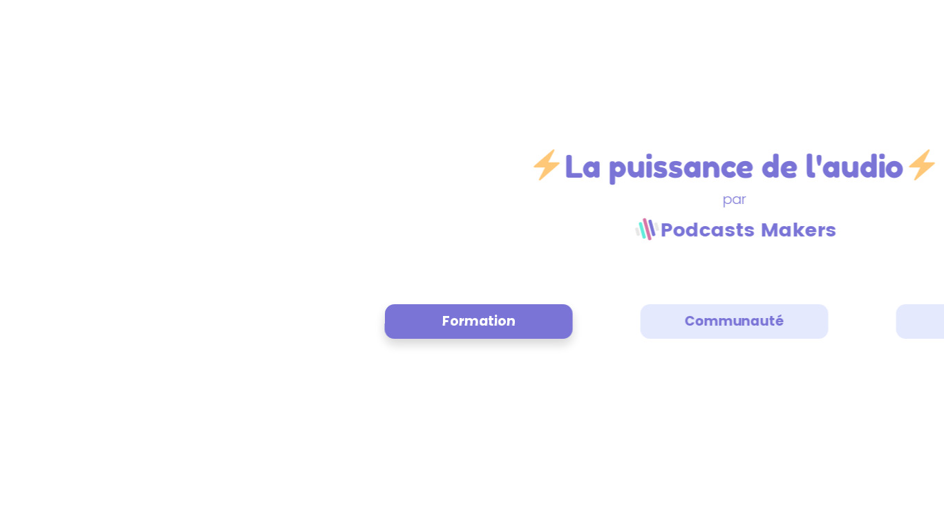 Podcasts Makers Landing page