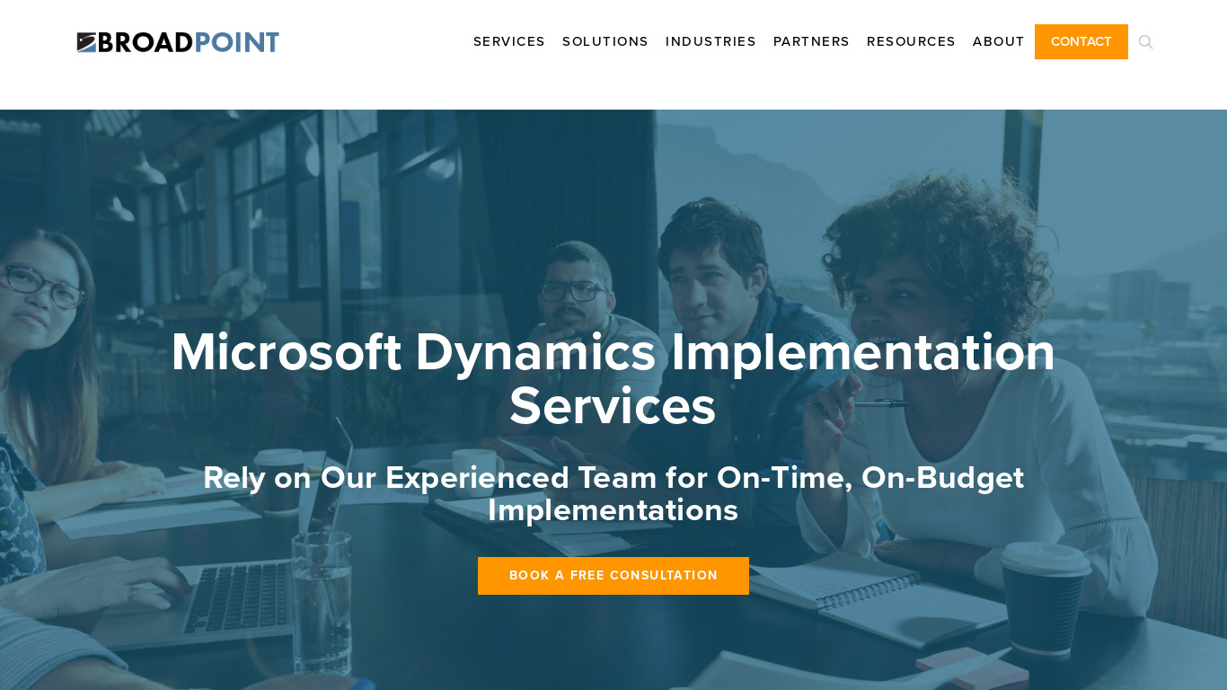 velosio.com BroadPoint Implementation Services Landing page