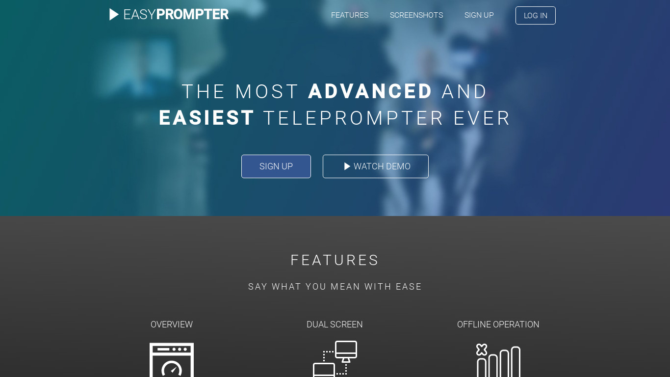 EasyPrompter Landing page