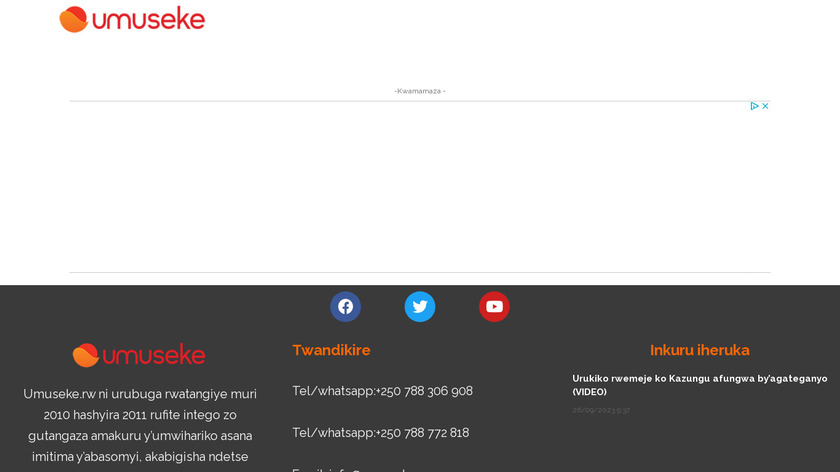 Umuse Landing Page