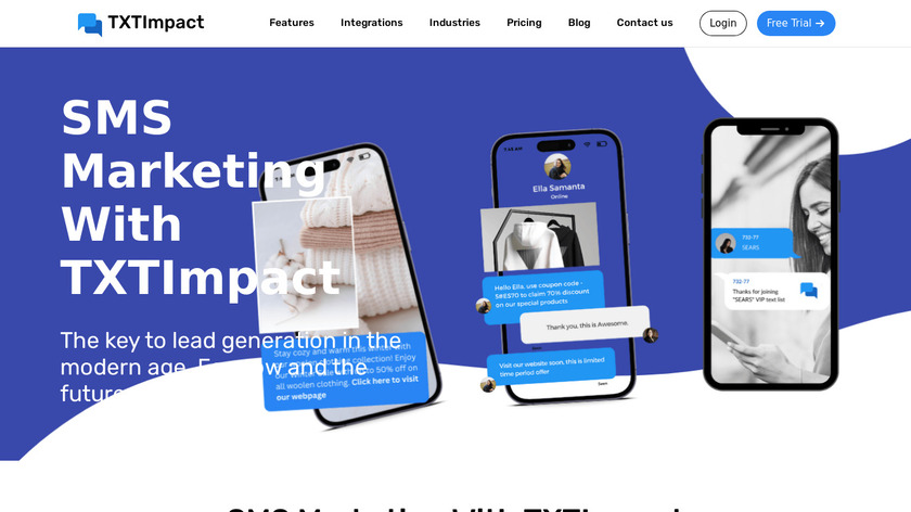 TXTImpact SMS Marketing Landing Page