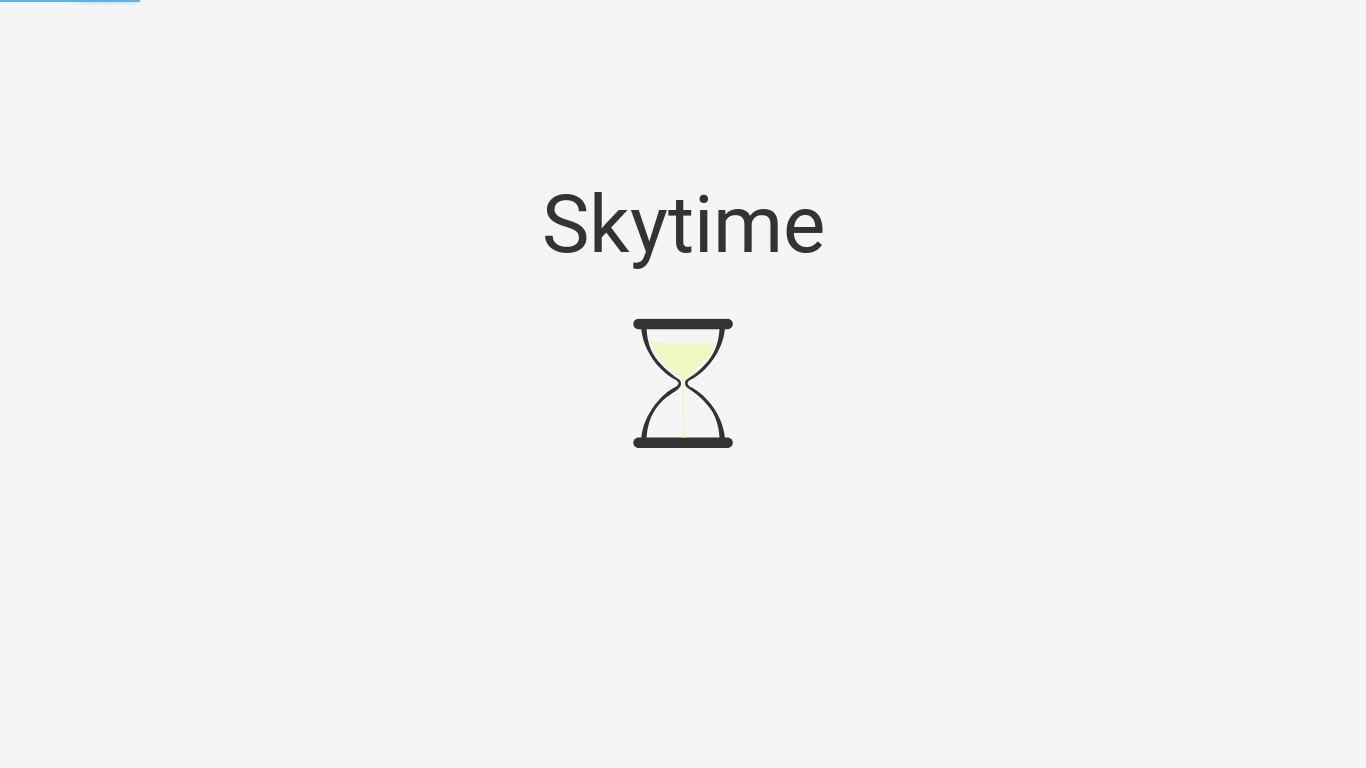 SkyTime Landing page