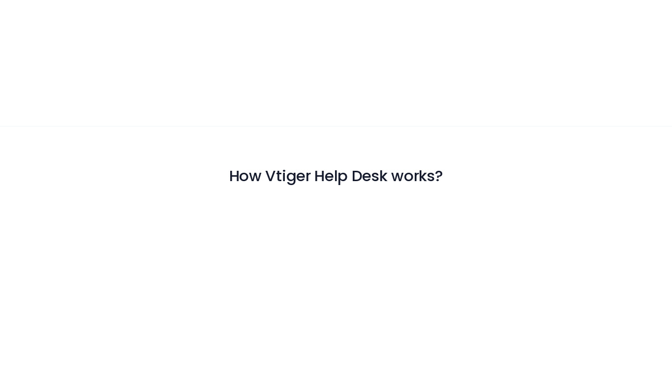Vtiger Help Desk Landing page
