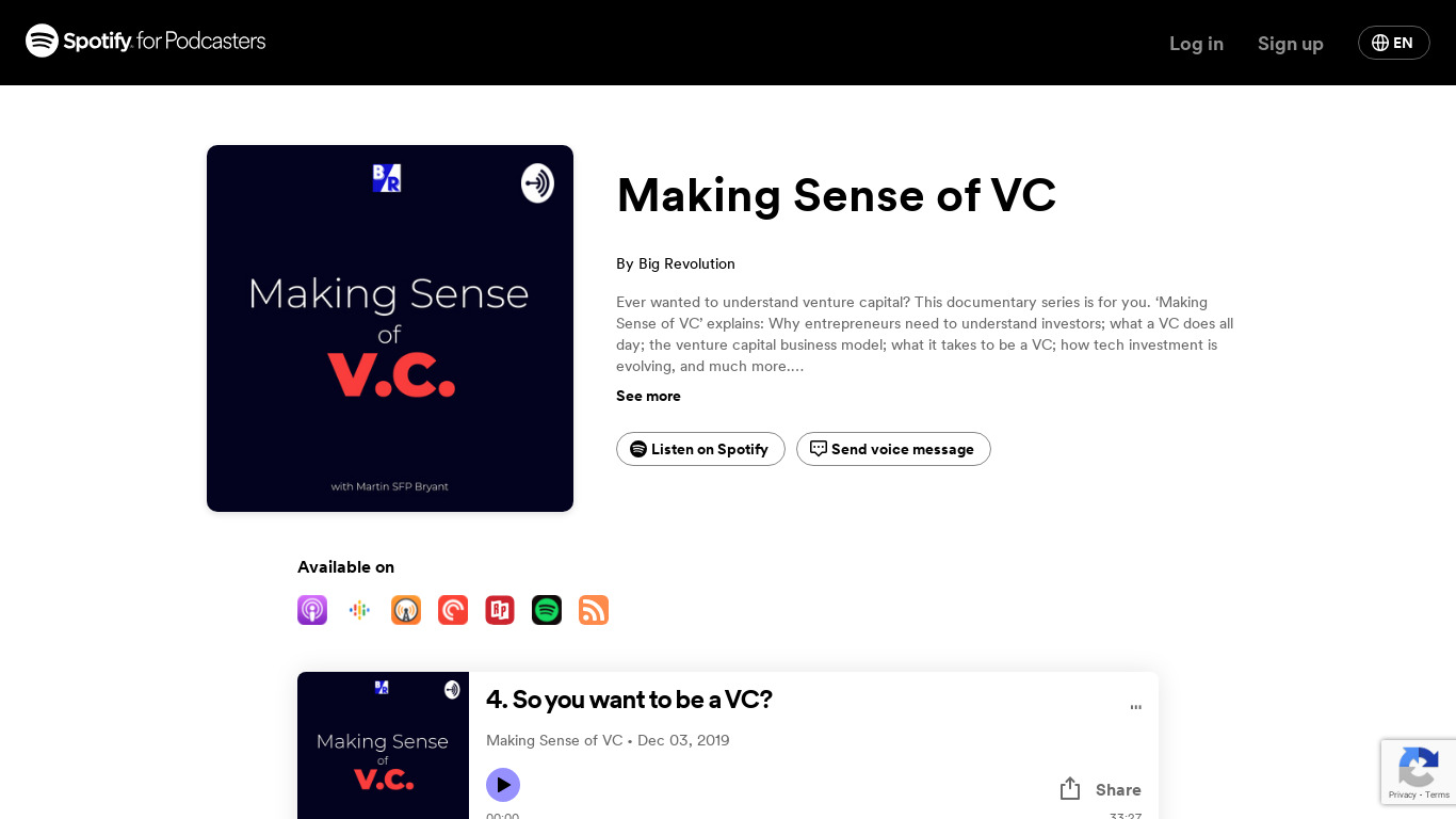 Making Sense of VC Landing page