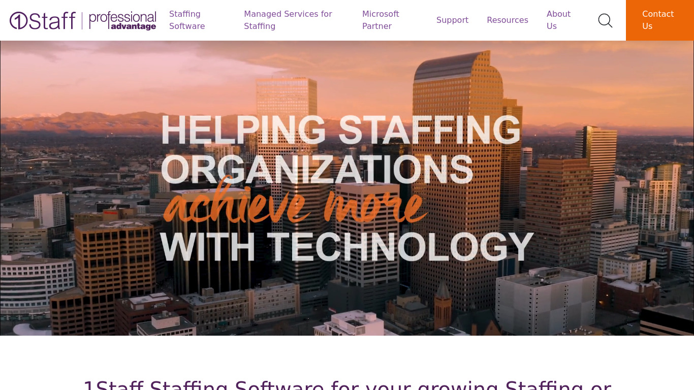 1Staff Front Office Landing page