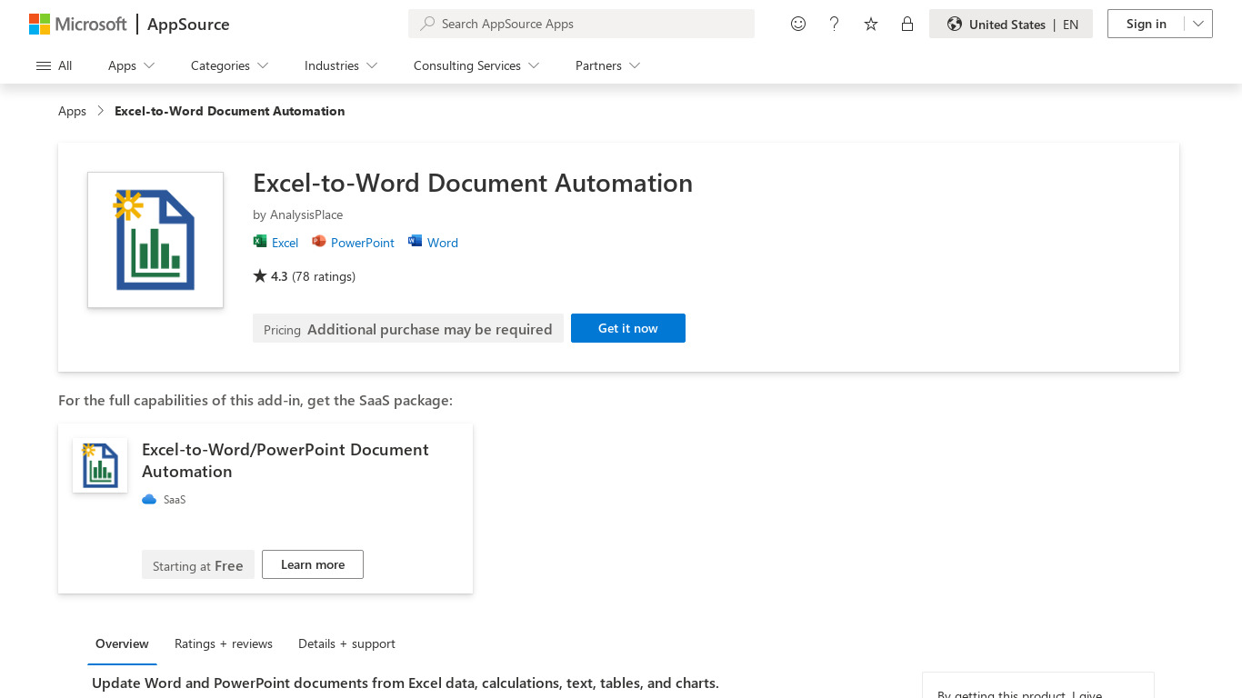 Excel-to-Word Document Automation Landing page