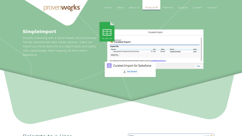 ProvenWorks SimpleImport Landing Page