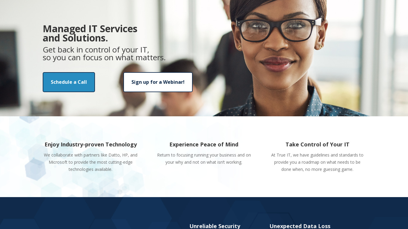 Summit Group Software Landing page