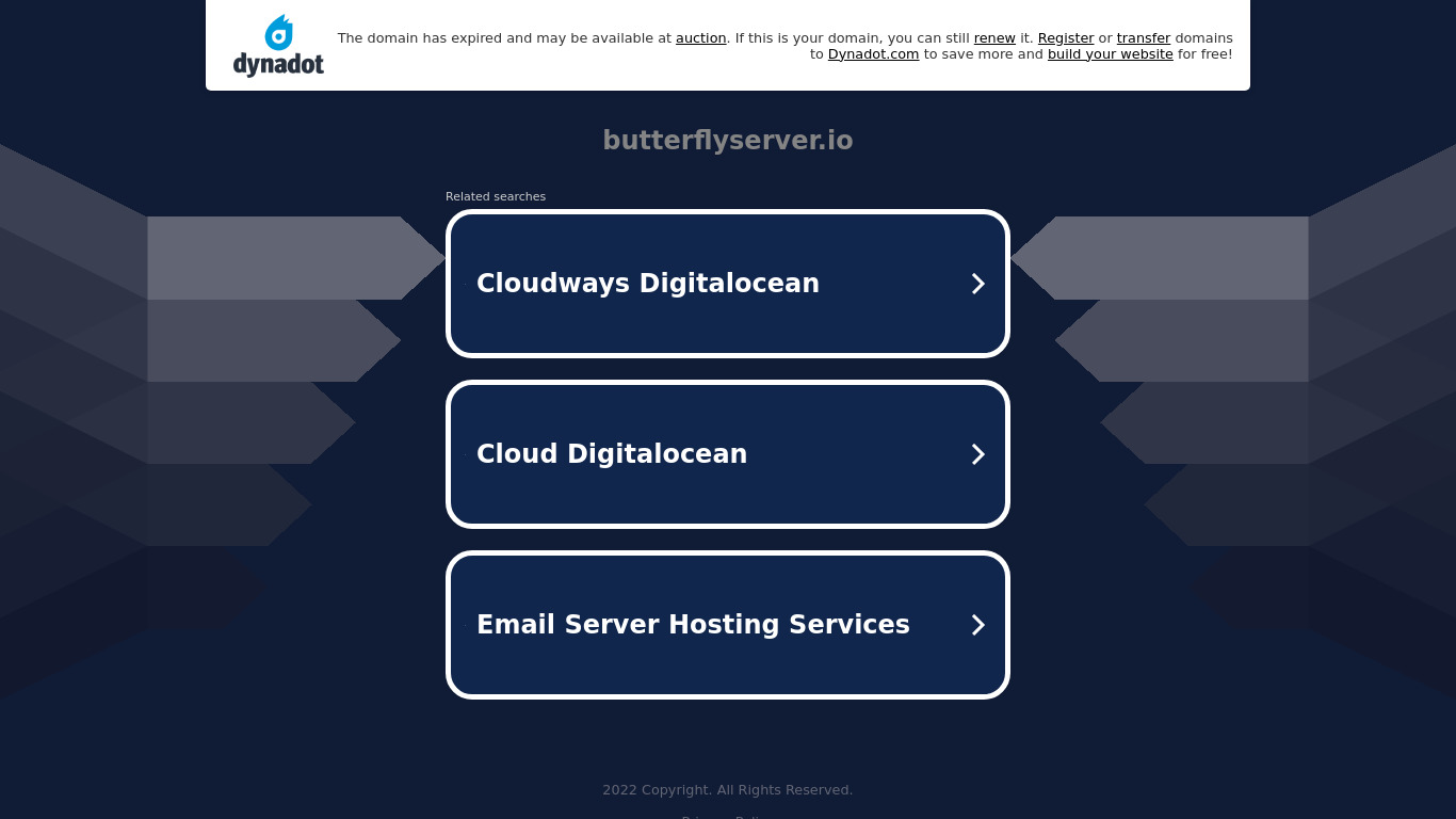 Butterfly Server .NET Landing page