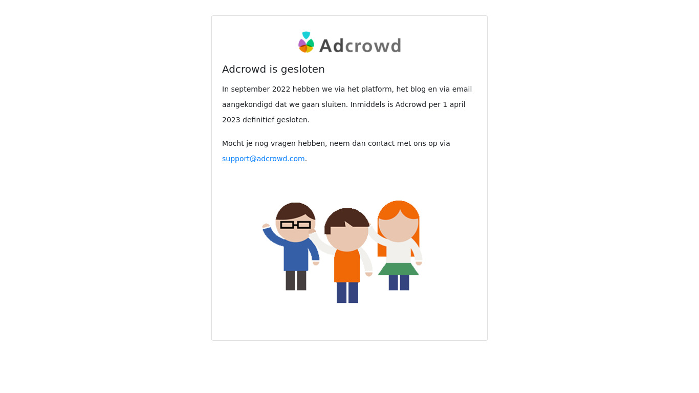 Adcrowd Landing page