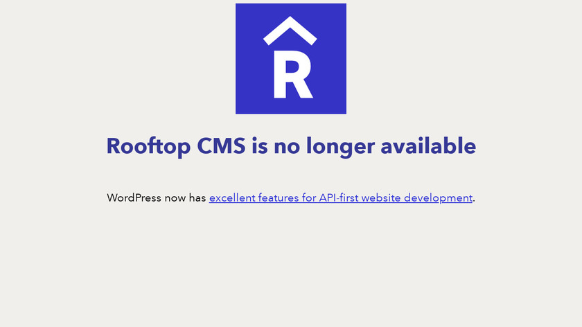 Rooftop CMS Landing Page