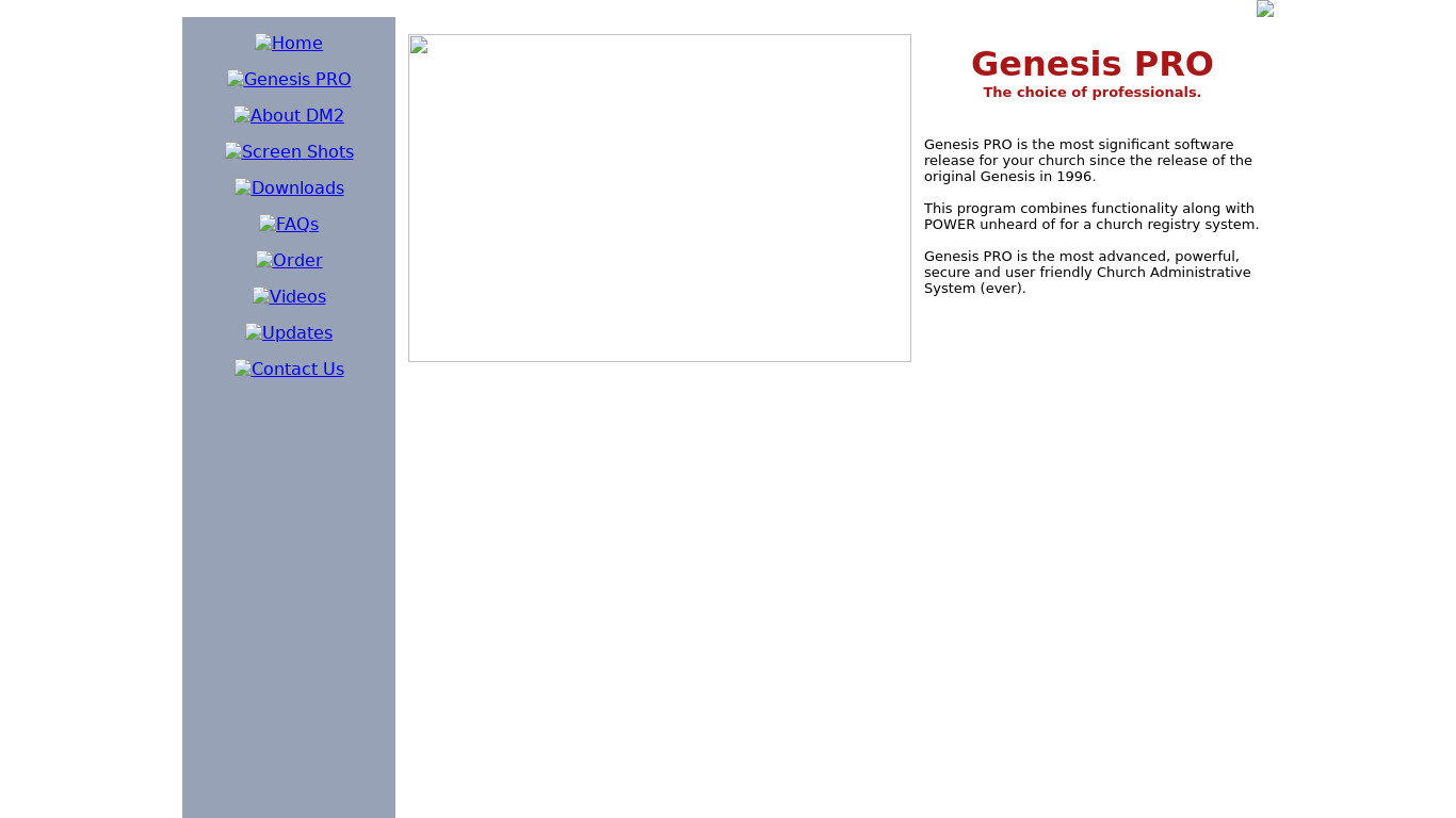 Genesis PRO Landing page