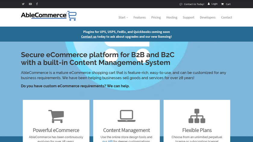 AbleCommerce Landing Page