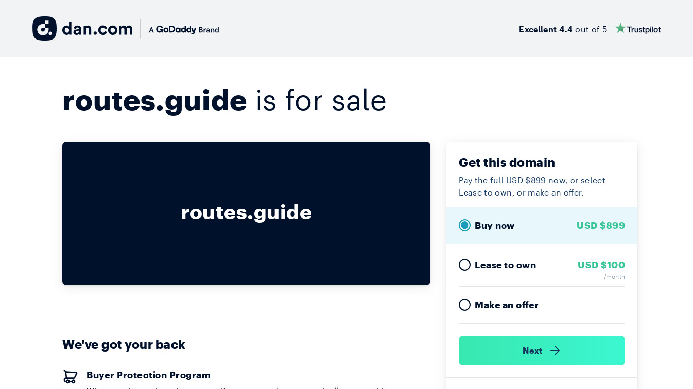 Routes guide Landing page