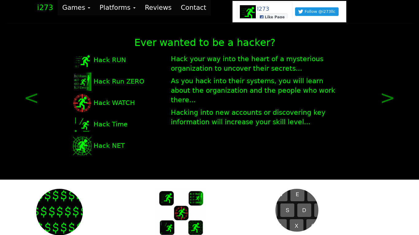Hack Run Landing page