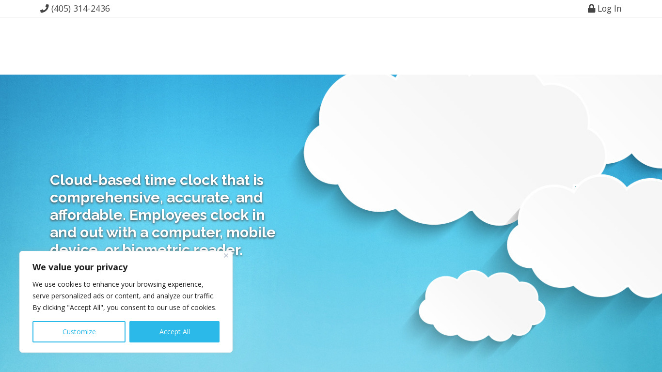 Easy Time Clock Landing page