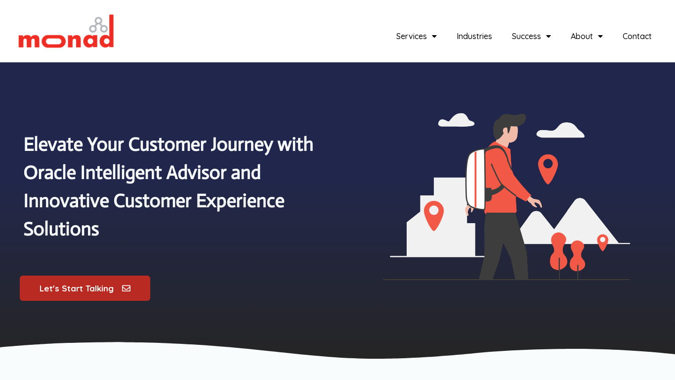 Monad Solutions Landing page