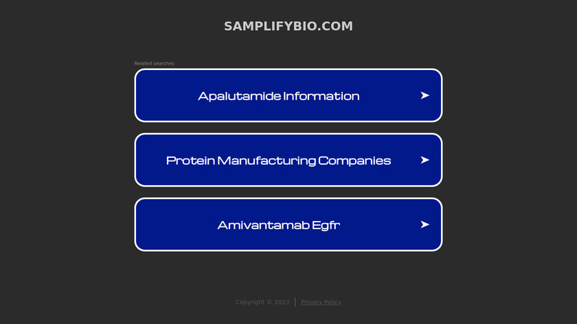 SamplifyBio.com Landing Page